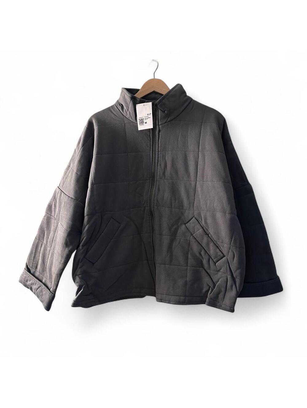 Forever 21 Heavyweight Quilted Bomber Jacket Dark Grey M NWT